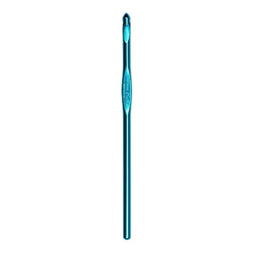Susan Bates Silvalume Aluminum Crochet Hook 5-1/2" Size H 8 -Turquoise - Image 5
