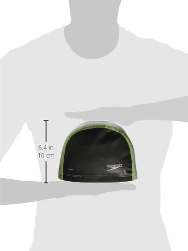 Speedo unisex-adult Swim Cap Stretch Fit,Black/Silver,Large/X-Large - Image 3