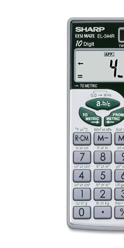 Sharp El344rb Metric Conversion Wallet Calculator, 10-Digit Lcd - Image 2