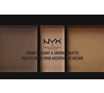 NYX PROFESSIONAL MAKEUP Cream Highlight & Contour Palette, Deep, 0.38 Ounce (CHCP03)