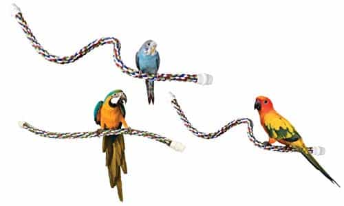 JW Pet Comfy Perch For Birds Flexible Multi-color Rope, Small - 14" Length - Image 6