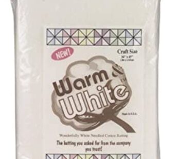 Warm & White Cotton Batting-Craft Size 34″X45″