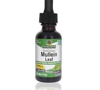 Nature’s Answer Alcohol-Free Mullein Leaf 1oz Extract | Herbal Supplement | Supports Respi