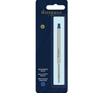 Waterman Ballpoint Refill for Ballpoint Pens, Medium point, Blue ink (834264)