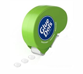 Glue Dots, Removable Dots Dot N’ Go Dispenser, Double-Sided, 3/8″, .38 Inch, 200 Dots, DIY