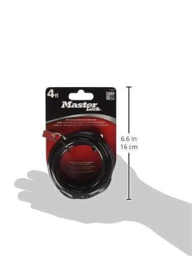 Master Lock Bike Lock Cable with Combination Black, 8143D - Image 9