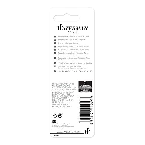 Waterman Ballpoint Refill for Ballpoint Pens, Medium point, Blue ink (834264) - Image 2