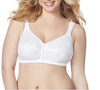 JUST MY SIZE womens Easy on Front Close Wirefree Mj1107 bras, White, 48C US
