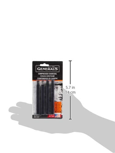 General Pencil 957ABP Compressed Charcoal Sticks 4/Pkg-Black - Soft Assorted - Image 3