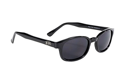 Pacific Coast Original KD's Biker Sunglasses (Black Frame/Dark Grey Lens) - Image 2