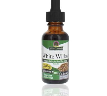 Nature’s Answer Alcohol-Free White Willow Bark 2000mg 1oz Extract | Promotes Joint Functio