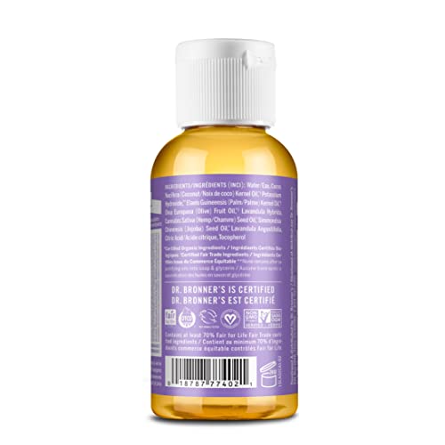 Dr. Bronner's - Pure-Castile Liquid Soap (Lavender, 2 ounce) - Made with Organic Oils, 18- - Image 2