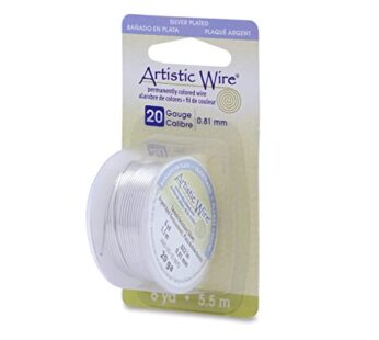 Artistic Wire, 20 Gauge Silver Plated Tarnish Resistant Colored Copper Craft Jewelry Wrapp