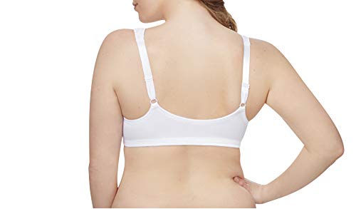 JUST MY SIZE womens Easy on Front Close Wirefree Mj1107 bras, White, 48C US - Image 2
