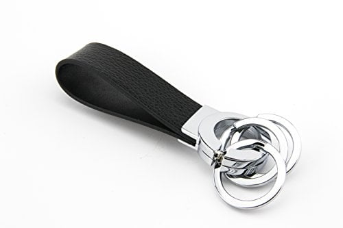TROIKA Key-Click ? KR8-02/LE ? Keyring with Practical"Click-Lock" ? 3 Metal Rings ? Leathe - Image 3