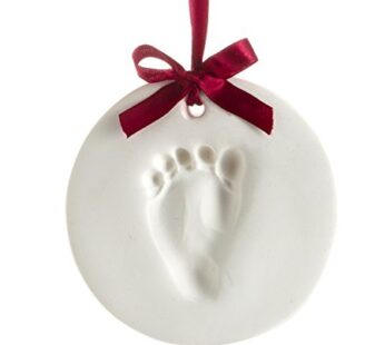 earhead Babyprints Christmas Ornament, Baby’s First Christmas Holiday Keepsake, Newborn Ha