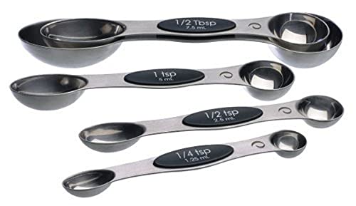 Progressive International Prepworks Magnetic Measuring Spoons, Set of 5,Black