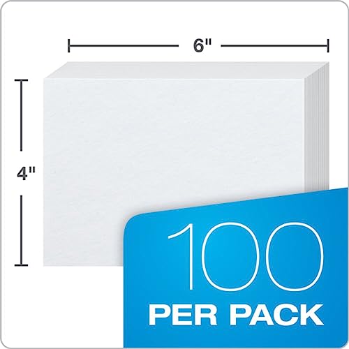 Oxford Blank Index Cards, 4" x 6", White, 100/Pack - Image 3