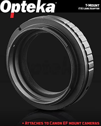 Opteka T-Mount (T2) Adapter Compatible with Canon EF EOS 80D, 77D, 70D, 60D, 60Da, 50D, 7D - Image 2