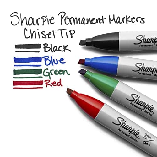 SHARPIE Permanent Markers, Chisel Tip, Classic Colors, 4 Count - Image 4