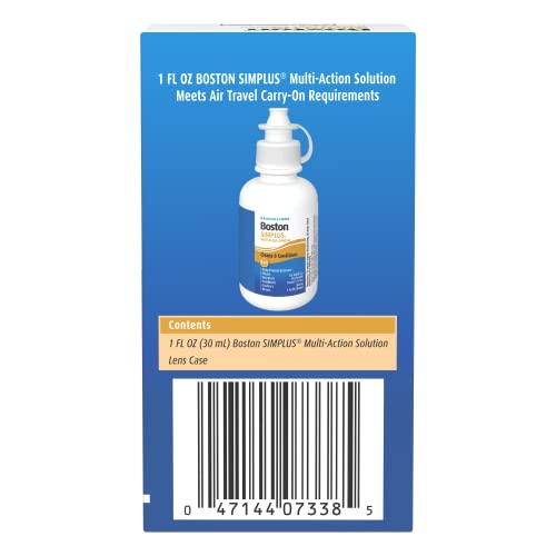 Boston Simplus Contact Lens Solution, for Gas Permeable Contact Lenses, Contact Lens Case - Image 4
