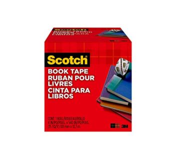 Scotch Book Tape, 4 in x 540 in, Excellent for Repairing, Reinforcing Protecting, and Cove