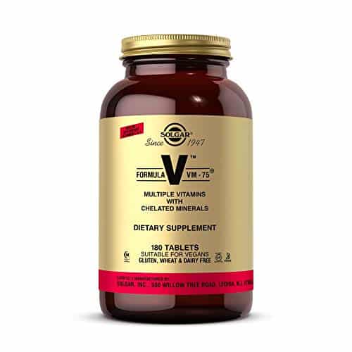 Solgar Formula VM-75, 180 Tablets - Multivitamin with Chelated Minerals - Vitamin A, B6, B
