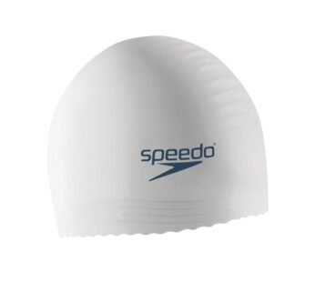Speedo Unisex Swim Cap Latex White, One Size