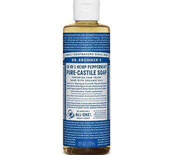Dr. Bronner’s – Pure-Castile Liquid Soap (Peppermint, 8 Ounce) – Made with Organic Oils, 1