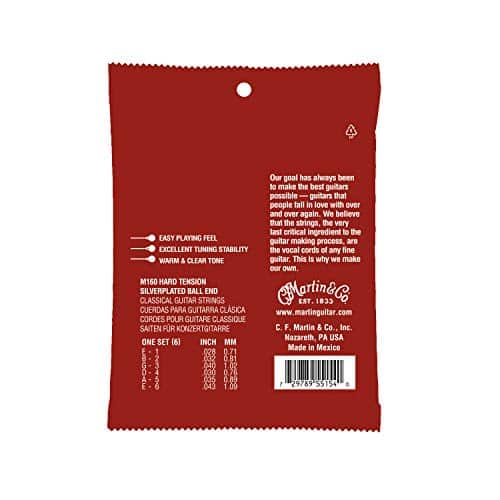 Martin M160 Silverplated Ball End Classical Guitar Strings, High Tension - Image 2