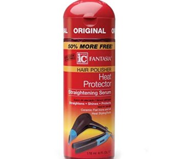 Fantasia High Potency IC Heat Protector Straightening Serum, Hair Polisher, 6 oz.