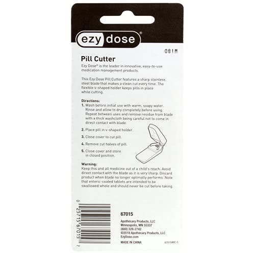 EZY DOSE Pill Cutter and Splitter Cuts Pills, Vitamins, Tablets Stainless Steel Blade Trav - Image 5