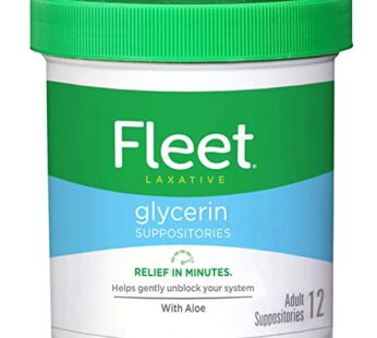 Fleet Laxative Glycerin Suppositories for Adult Constipation, 12 Count (Pack of 1 )