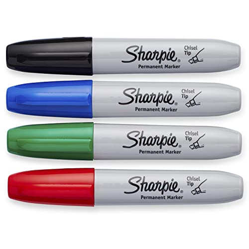 SHARPIE Permanent Markers, Chisel Tip, Classic Colors, 4 Count - Image 2