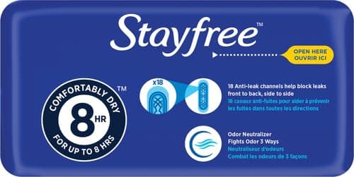 Stayfree Reg Maxi Pad c Size, 24 Count (Pack of 1), Regular - Image 11