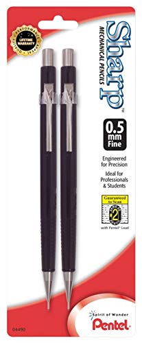 Pentel? Automatic Sharp? Mechanical Pencils, 0.5 mm, Black, Pack Of 2 - Image 2