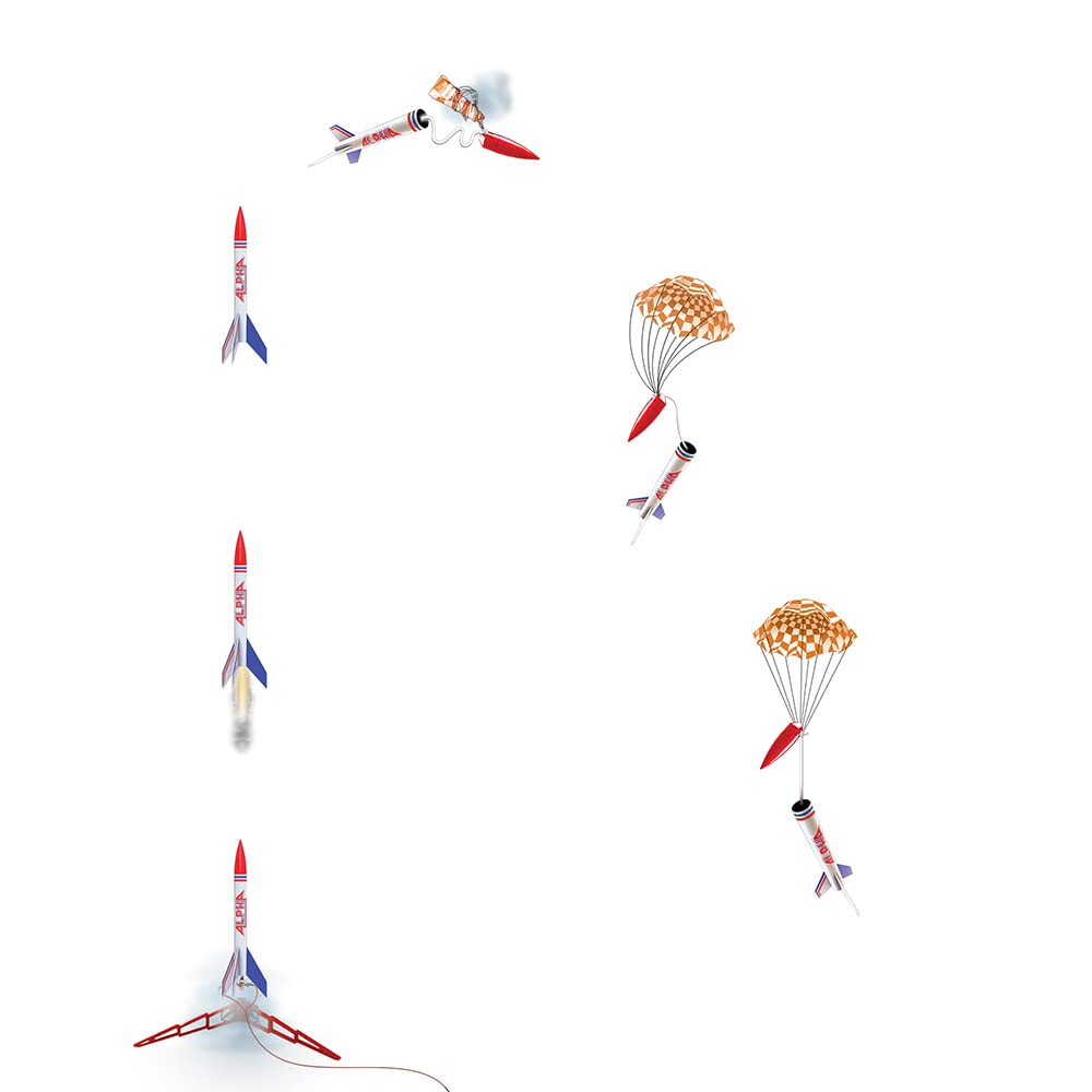 Estes-1225 Alpha Rocket, Each - White, Red and Blue - Image 6