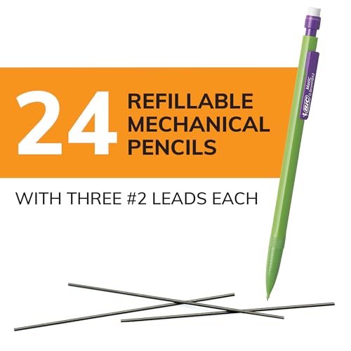BIC Xtra-Strong Thick Lead Mechanical Pencil, With Colorful Barrel Thick Point (0.9mm), 24 - Image 3