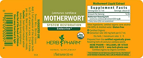 Herb Pharm Motherwort Extract 1 oz Liquid - Image 2