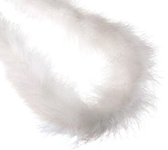 ZUCKER – 2 Yard Marabou Feather Boa -Christmas Decorations – Vibrant Holiday Home Decor –