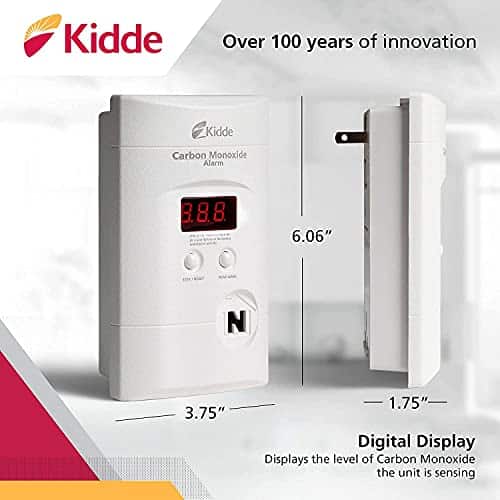 Kidde Carbon Monoxide Detector, Plug In Wall with 9-Volt Battery Backup, Digital LED Displ - Image 3
