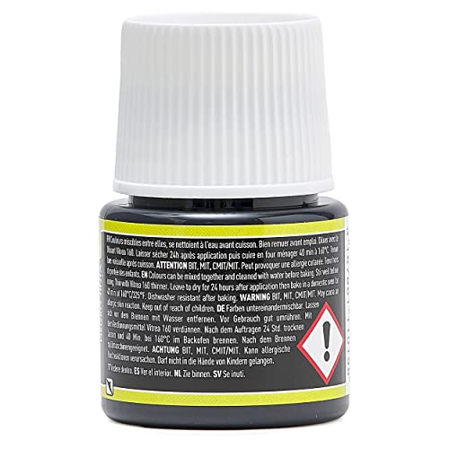 Pebeo Vitrea 160, Glossy Glass Paint, 45 ml Bottle - Ink Black - Image 3