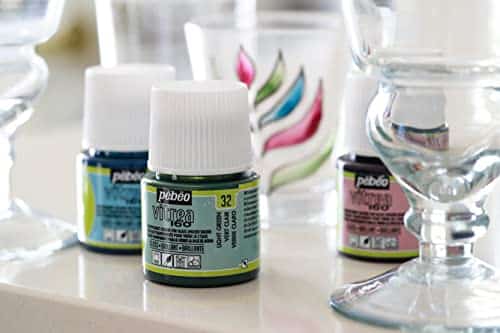 Pebeo Vitrea 160, Glossy Glass Paint, 45 ml Bottle - Ink Black - Image 4