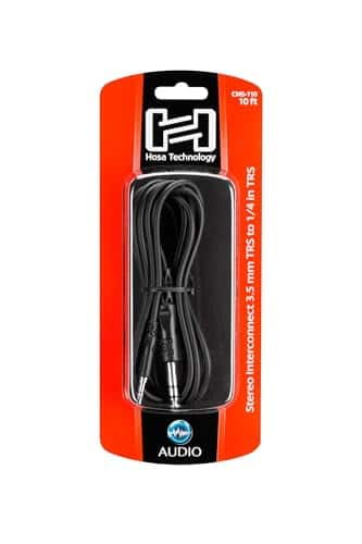Hosa CMS-110 3.5 mm TRS to 1/4" TRS Stereo Interconnect Cable, 10 Feet - Image 5
