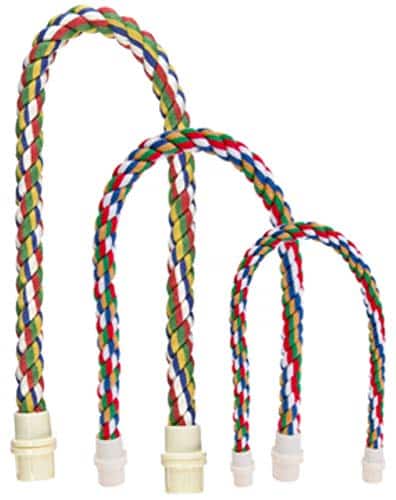 JW Pet Comfy Perch For Birds Flexible Multi-color Rope, Small - 14" Length - Image 5