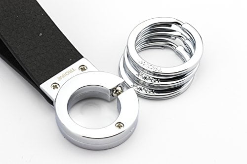 TROIKA Key-Click ? KR8-02/LE ? Keyring with Practical"Click-Lock" ? 3 Metal Rings ? Leathe - Image 6