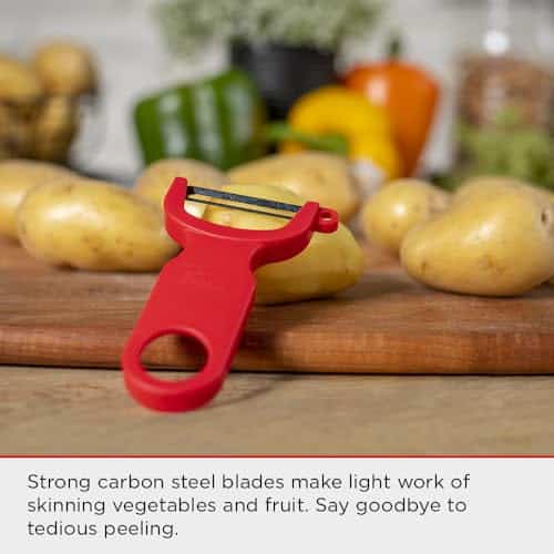 Kuhn Rikon Original Swiss Peeler 3-Pack Red/Green/Yellow - Image 4