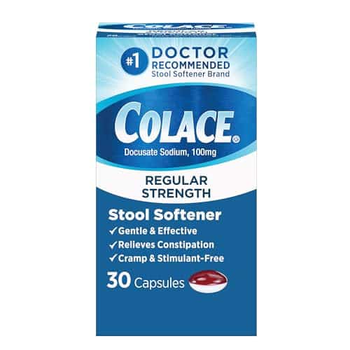 Colace Regular Strength Stool Softener for Gentle Effective Constipation Relief, 1 Doctor