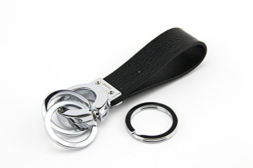 TROIKA Key-Click ? KR8-02/LE ? Keyring with Practical"Click-Lock" ? 3 Metal Rings ? Leathe - Image 5