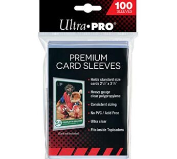 Ultra Pro – Premium Clear 100ct. Card Sleeves to Protect Sports Cards, Baseball / Football